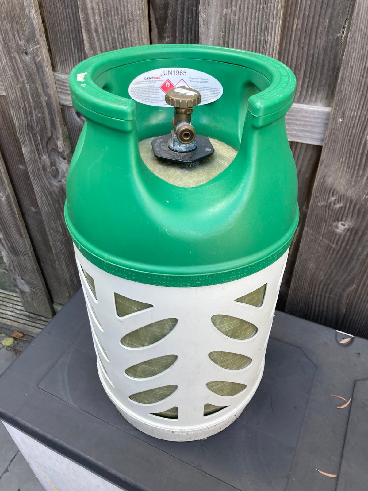 Grote Lichtgewicht Benegas 10kg gasfles met gas, Ophalen, Gebruikt