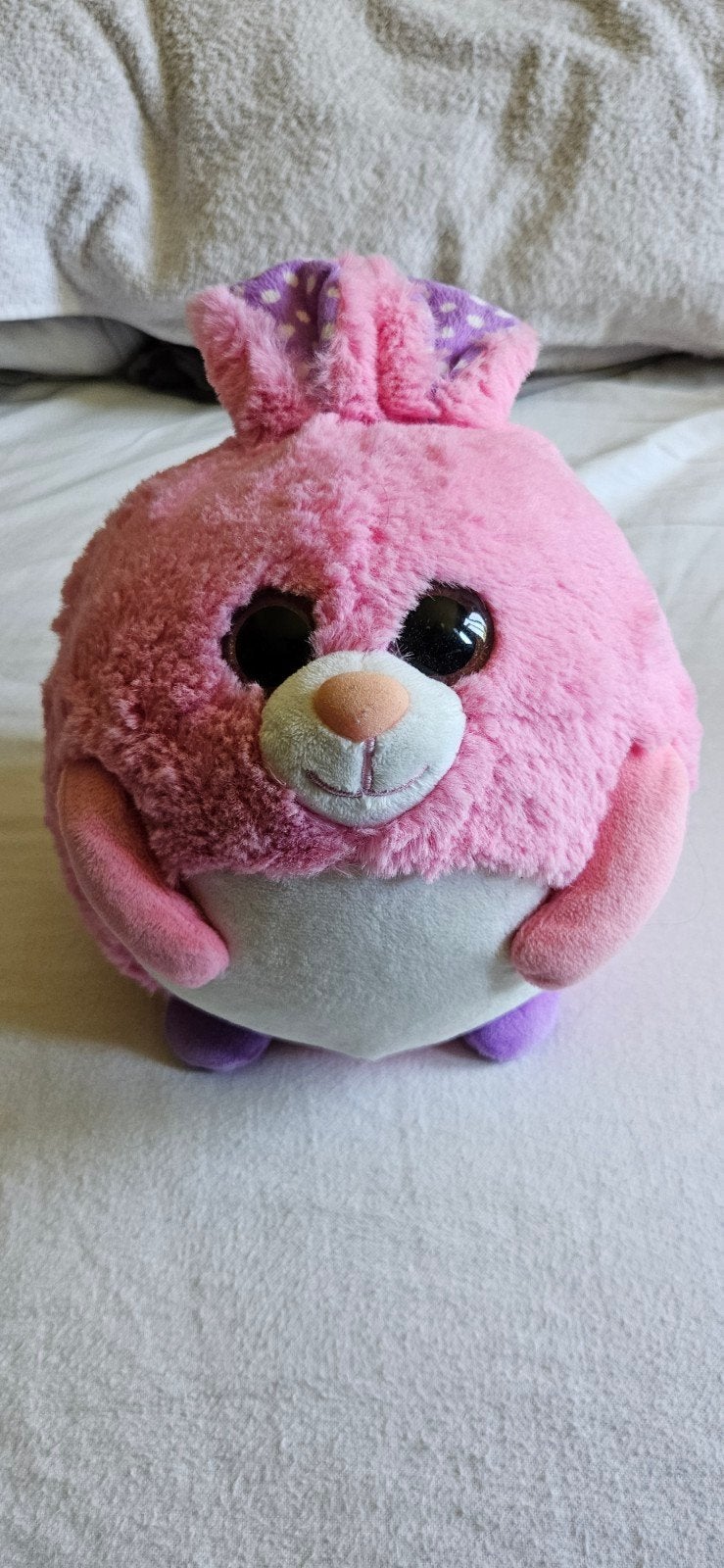 Schattige roze konijnen knuffel, Ophalen of Verzenden, Gebruikt, Roze, Konijn
