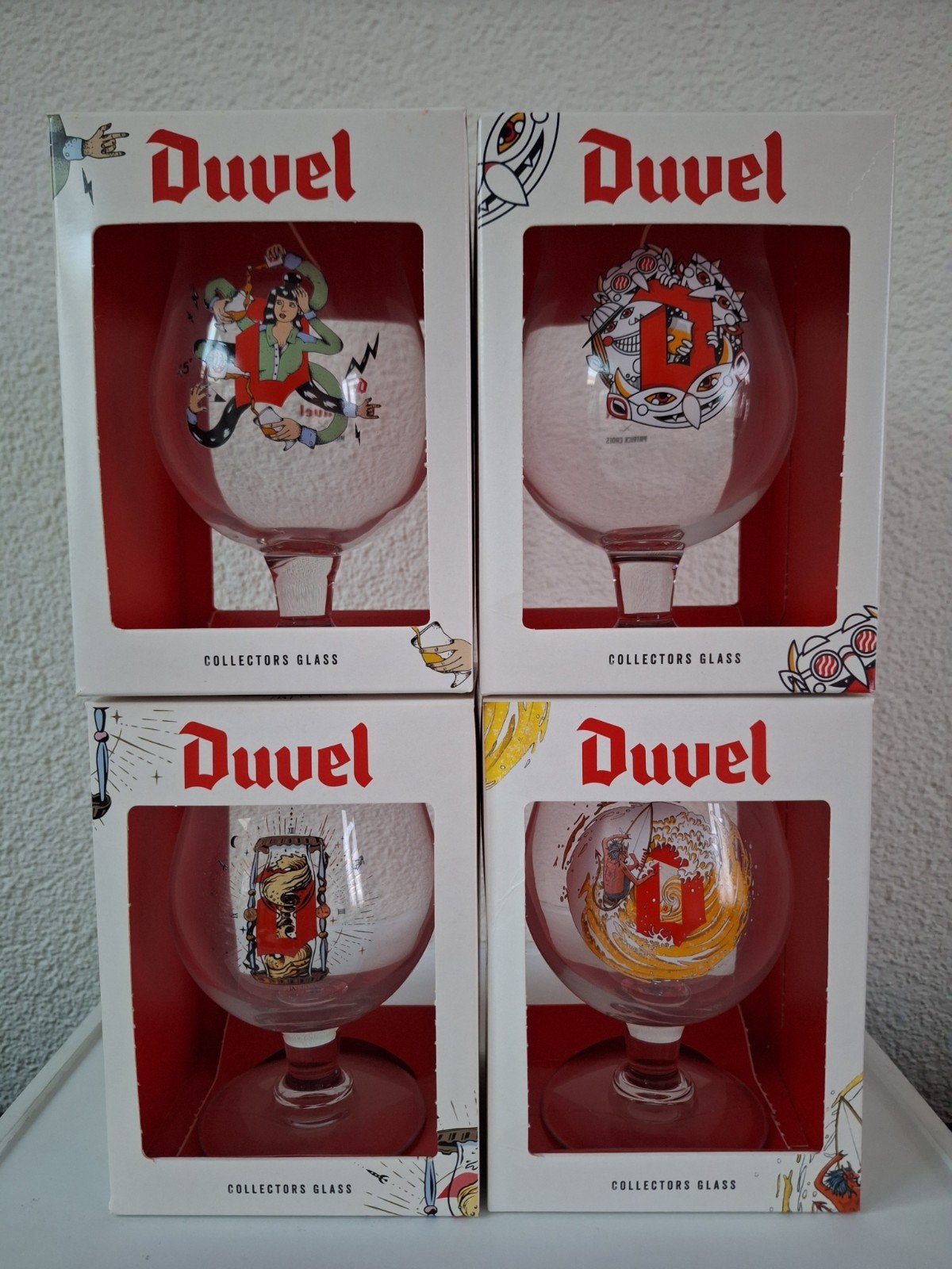 Duvel glazen - Murillo, Robinson, Croes, De Keyzer, Ophalen of Verzenden, Nieuw, Glas of Glazen, Duvel