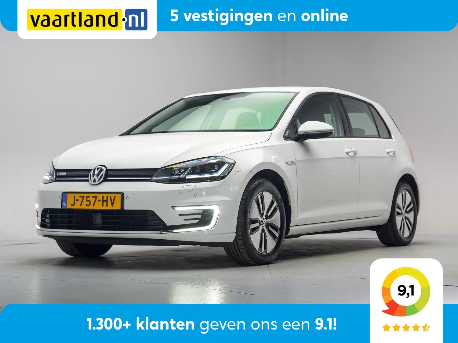 Volkswagen Golf E-DITION [ Adapt.cruise Navi Apple/Android L, Gebruikt, Wit, Origineel Nederlands, Golf