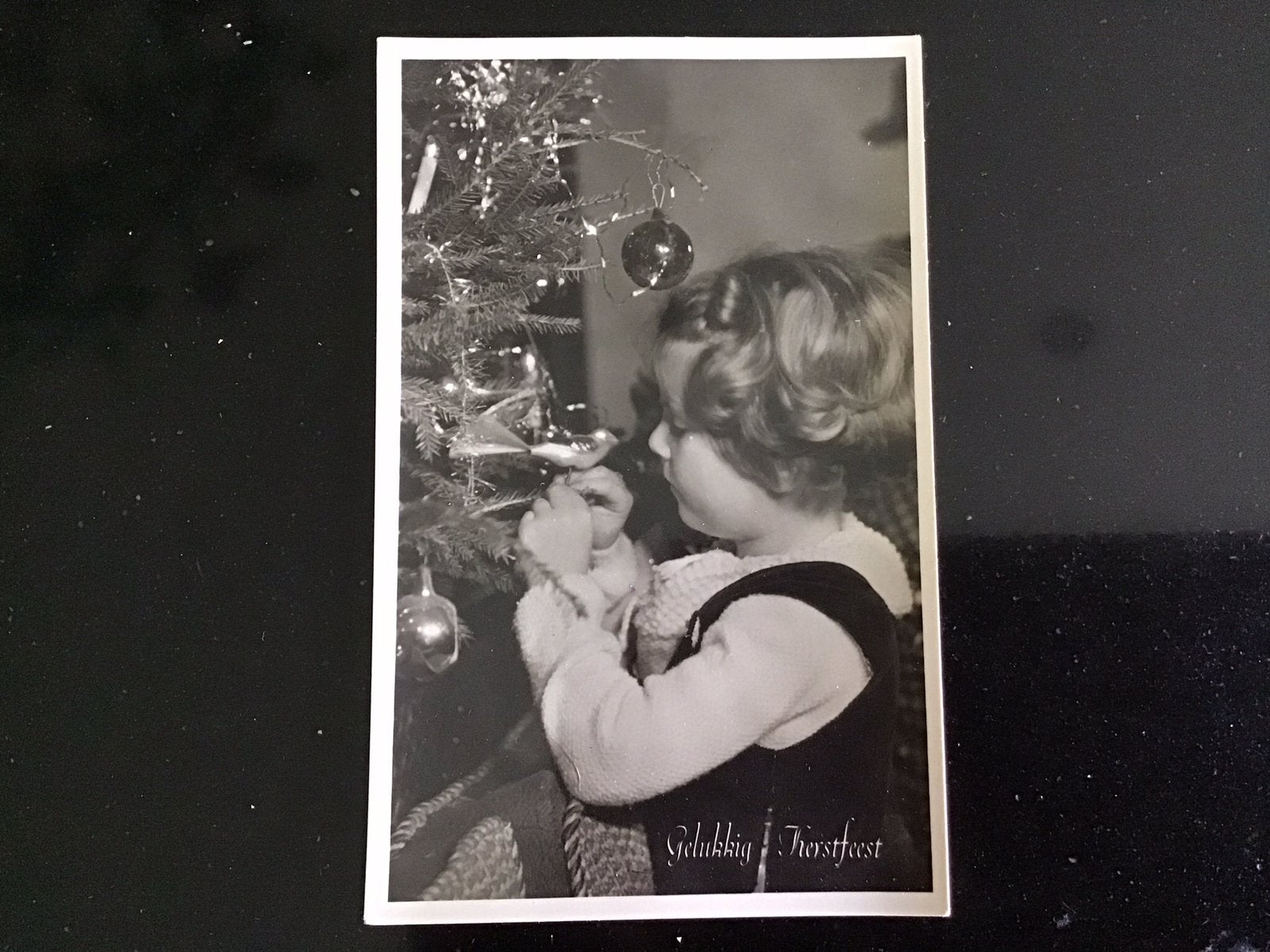Kerstkaart, Foto, Ophalen of Verzenden, Zo goed als nieuw, 1940 tot 1960