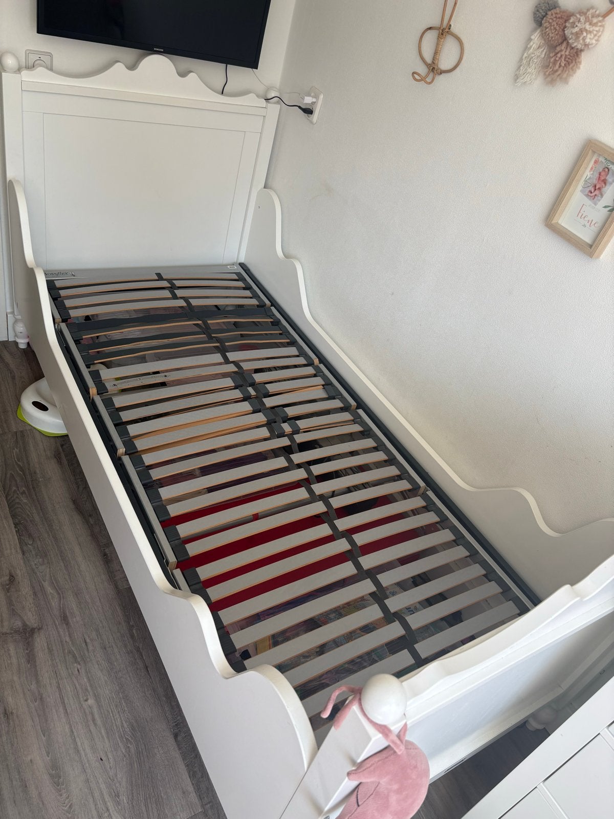 Bopita belle kinderbed met elektrische lattenbodem, Huis en Inrichting, Ophalen, 90 cm, Eenpersoons, Wit