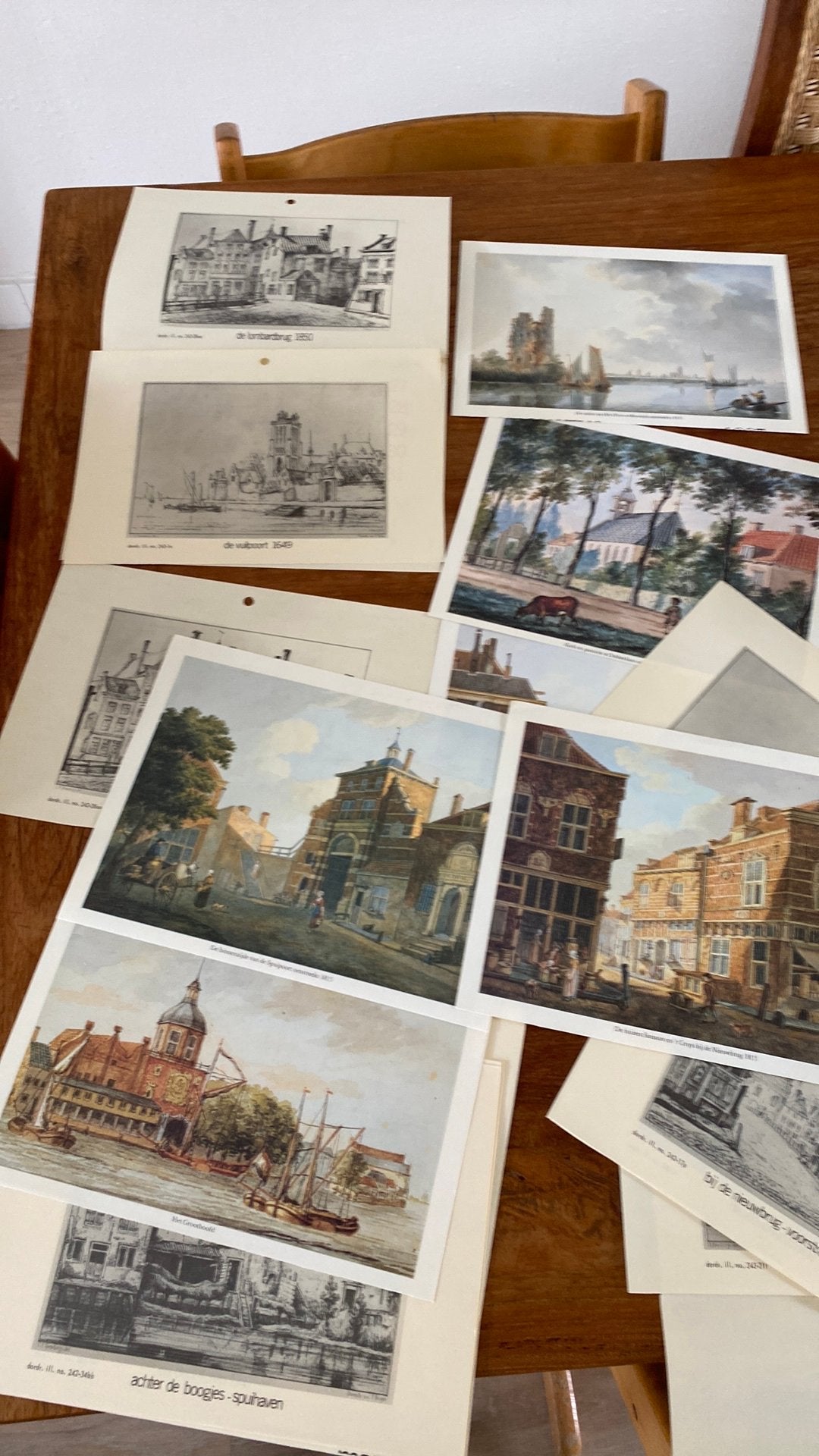 Oude platen dordtecht, Verzenden, Voor 1940, Gebruikt, Overige onderwerpen
