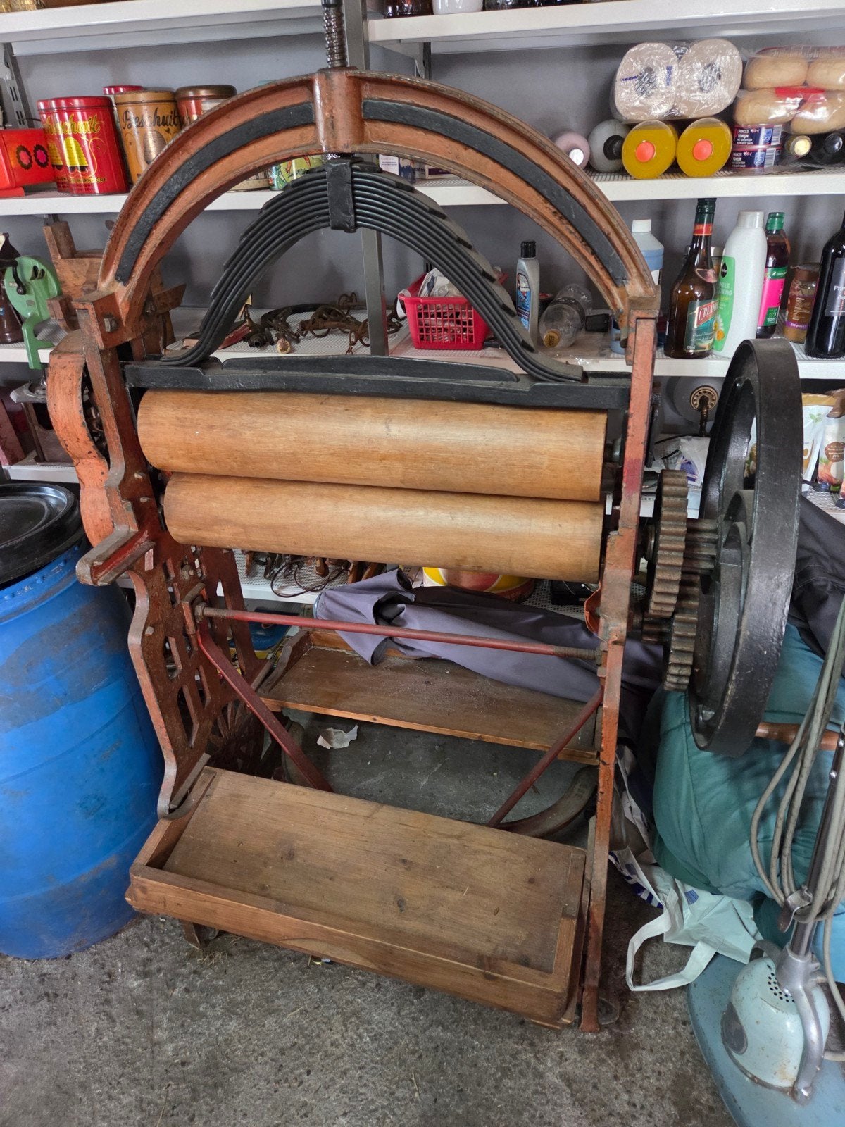 oude mangel, Ophalen of Verzenden, Gebruikt