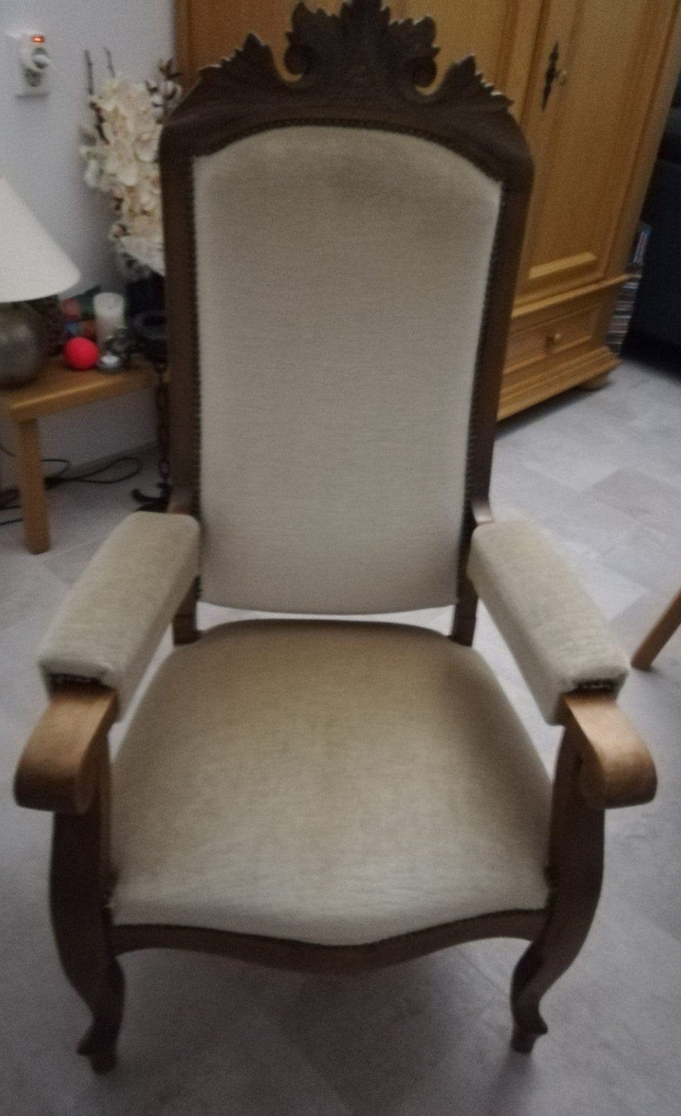 Prachtige antieke eiken relax fauteuil uit 1940!, Antiek en Kunst, Ophalen