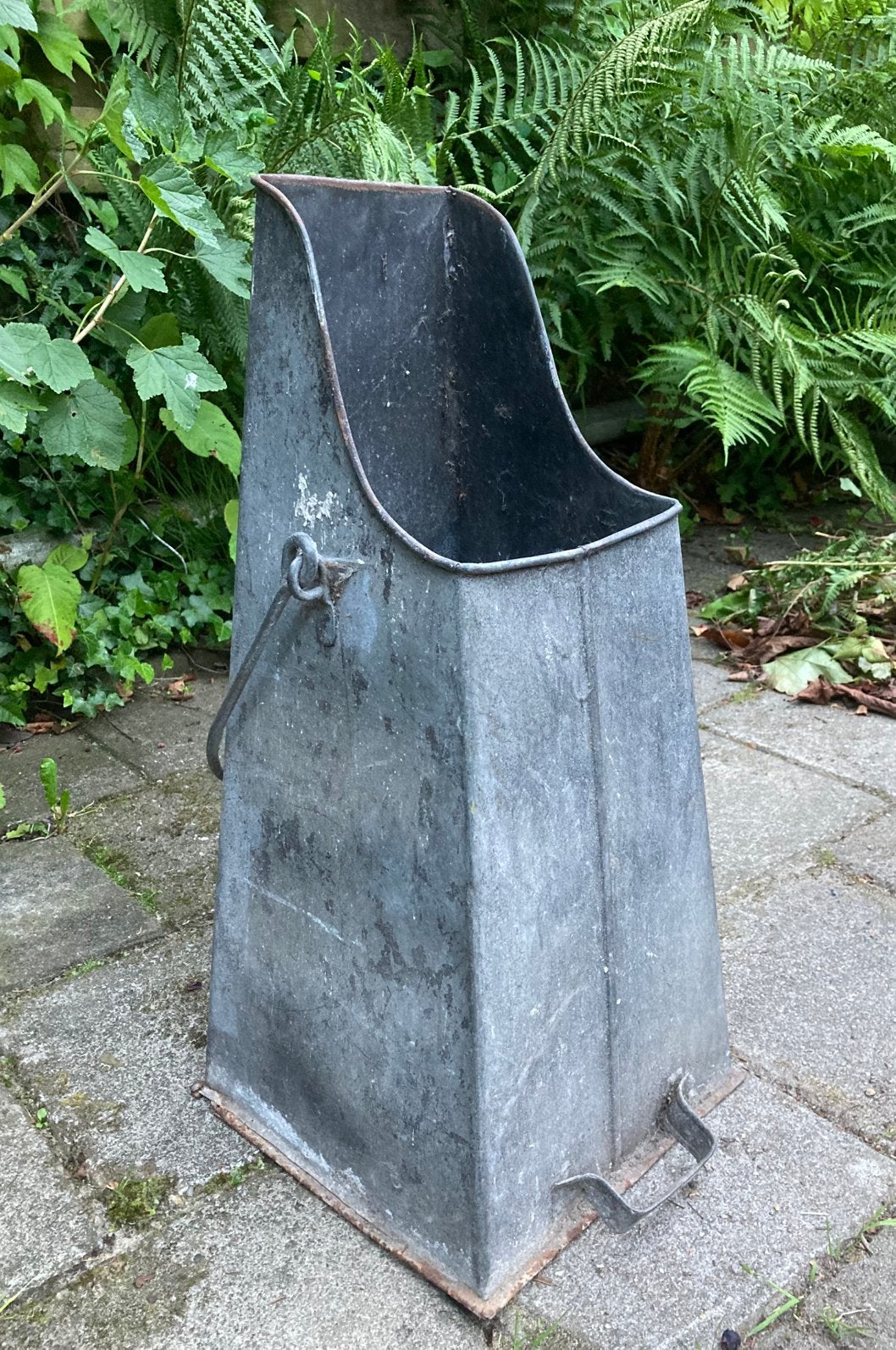 Vintage kolen emmer (zink), Ophalen, Zo goed als nieuw, Zink, Met handgreep
