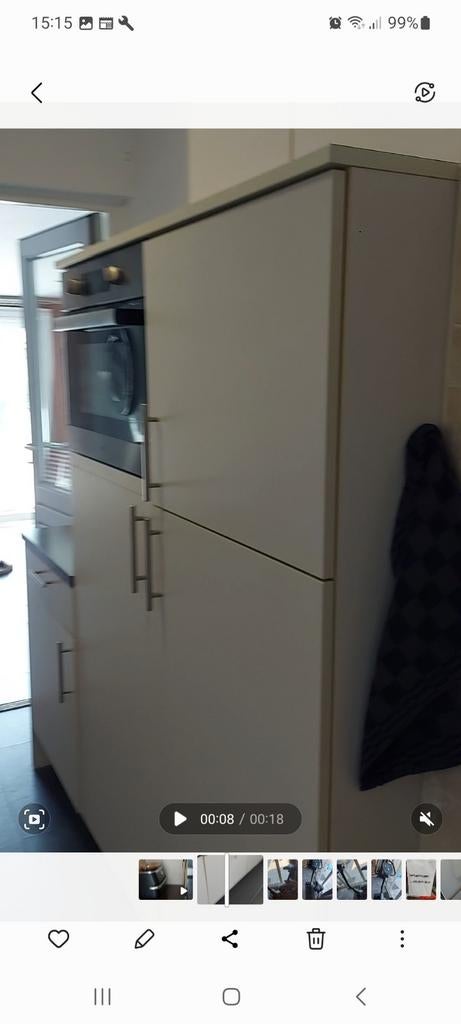 Keukenkast gratis, Witgoed en Apparatuur, 200 liter of meer, Ophalen of Verzenden, Met aparte vriezer, 160 cm of meer