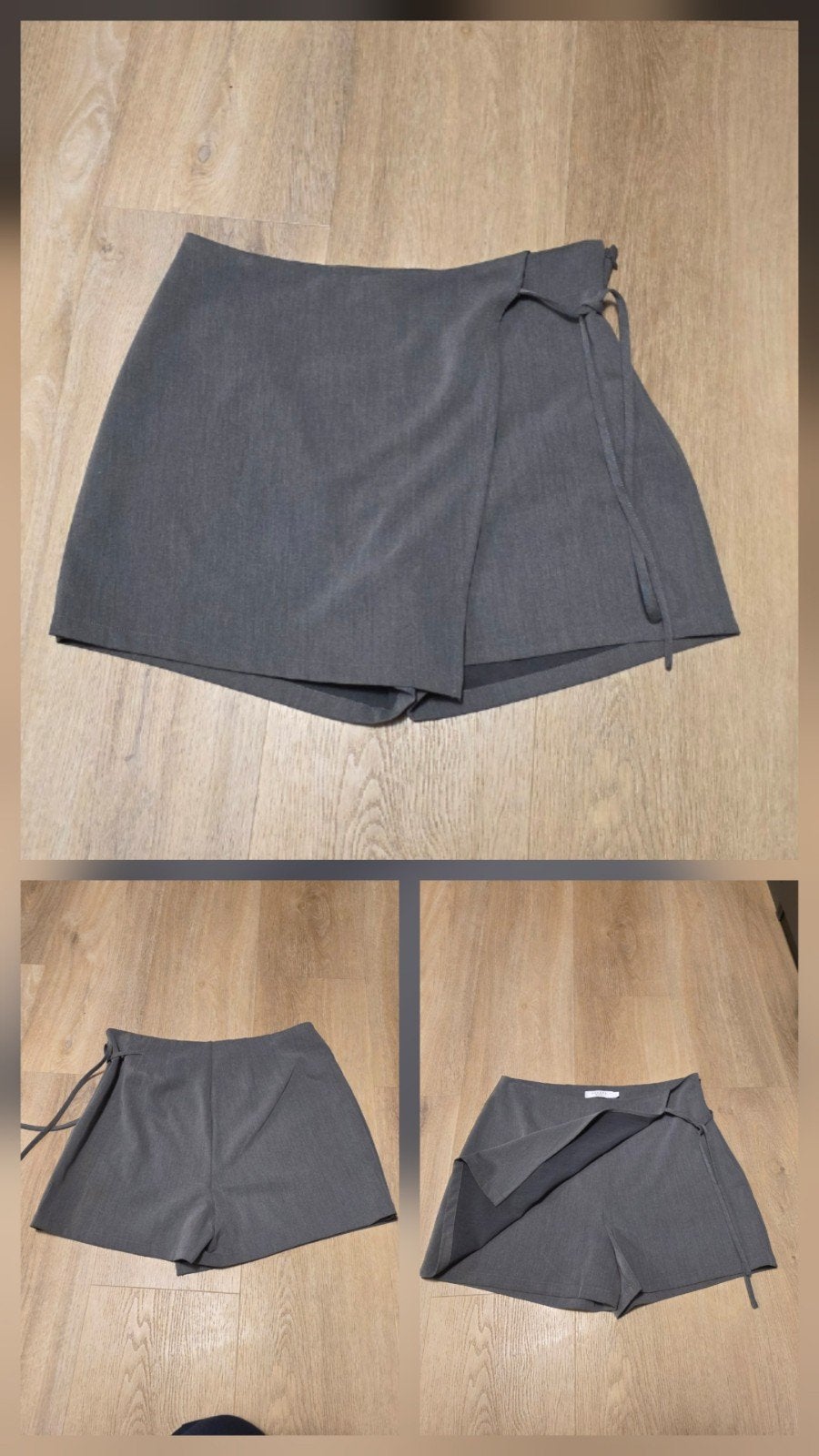 Grijze skort met overslag - Maat L, Maat 42/44 (L), Ophalen of Verzenden, Zo goed als nieuw, Costes