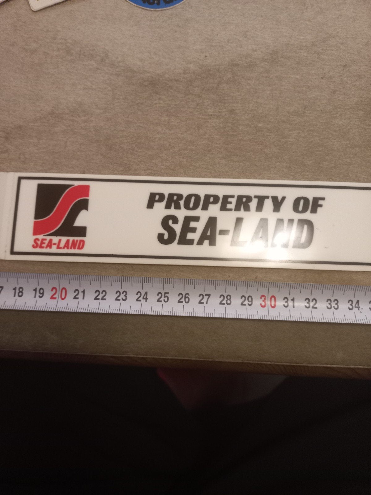 Property of Sea-Land sticker/label, Ophalen of Verzenden, Gebruikt