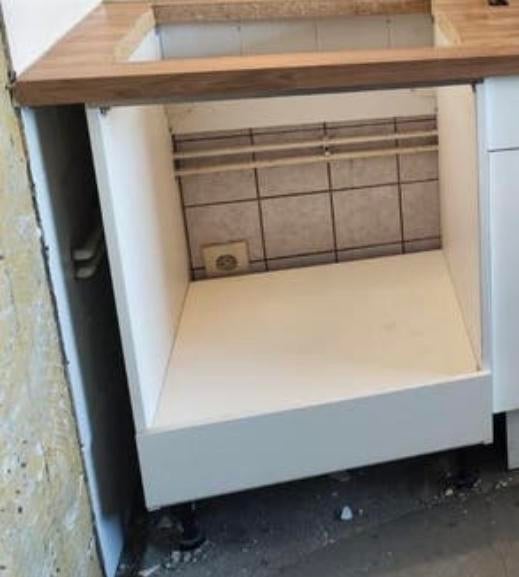 Inbouwkast voor oven met lade - Wit, Huis en Inrichting, Keuken | Keukenelementen, Ophalen, Wit, 50 tot 100 cm, Zo goed als nieuw