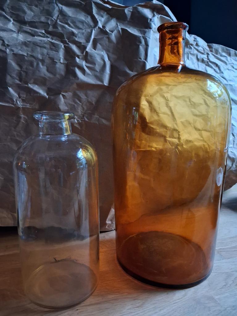 Flessen apotheker fles, Ophalen