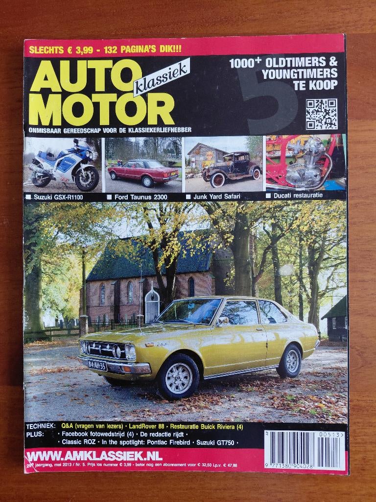 Auto Motor Klassiek 5 2013 Taunus, Carina, Buick Riviera, Ophalen of Verzenden, Gelezen, Algemeen