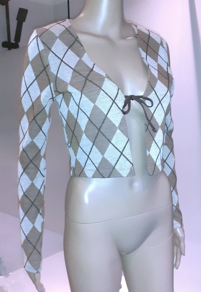 Bolero beige bruin geruit Pimkie S, Kleding | Dames, Ophalen of Verzenden, Nieuw, Maat 34 (XS) of kleiner, Beige