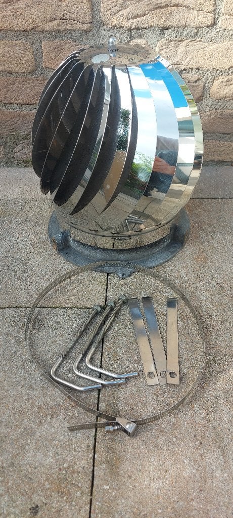 RVS roterende schoorsteenkap, Ophalen, Gebruikt, Ventilator en Afzuiger