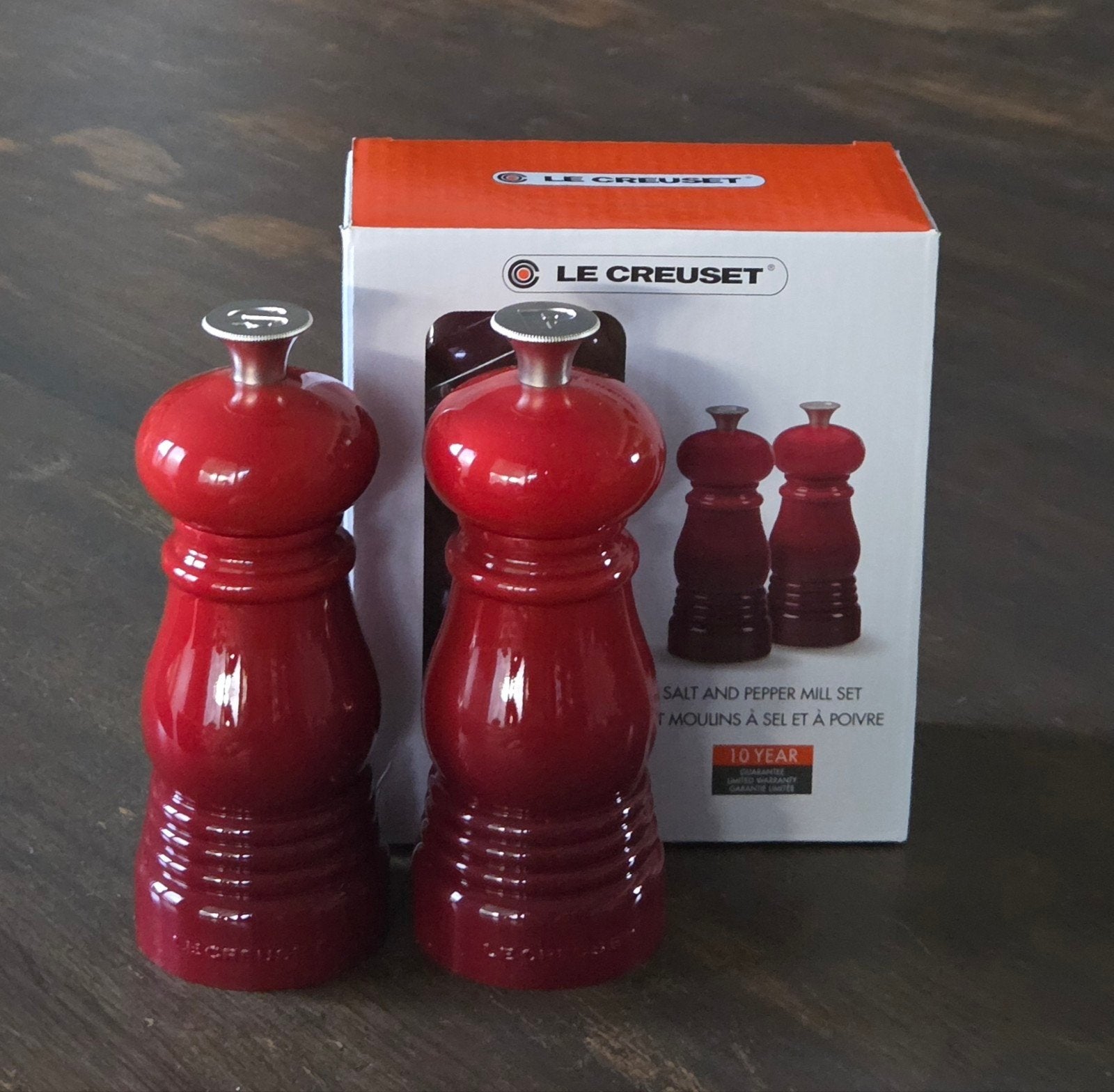 Le Creuset peper- en zoutmolenset (Kersenrood), Huis en Inrichting, Keuken | Keukenbenodigdheden, Nieuw, Le Creuset, Rood, Ophalen of Verzenden