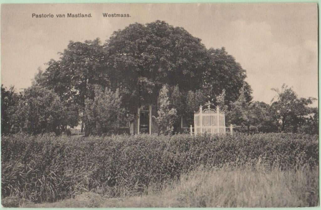 Westmaas (ZH)  Pastorie van Mastland ca. 1920, Verzenden, 1920 tot 1940, Ongelopen, Zuid-Holland