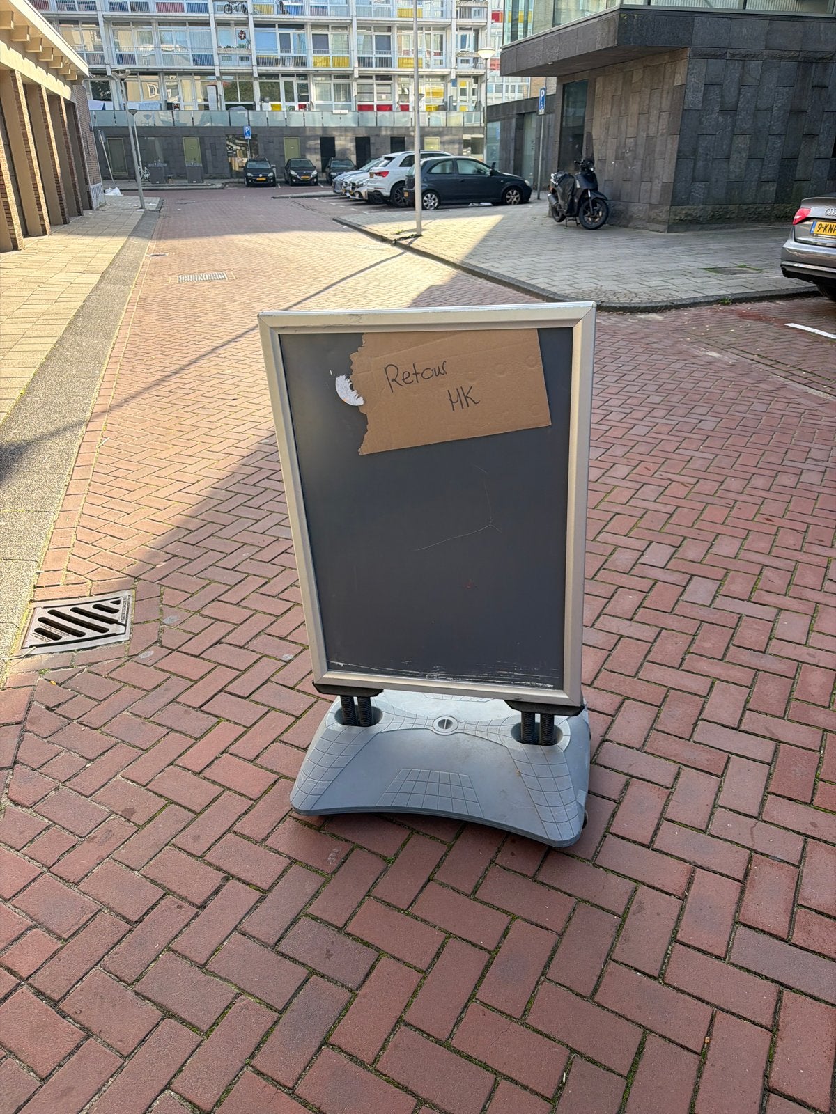 Robuust stoepbord / reclamebord met watertankvoet, Ophalen of Verzenden
