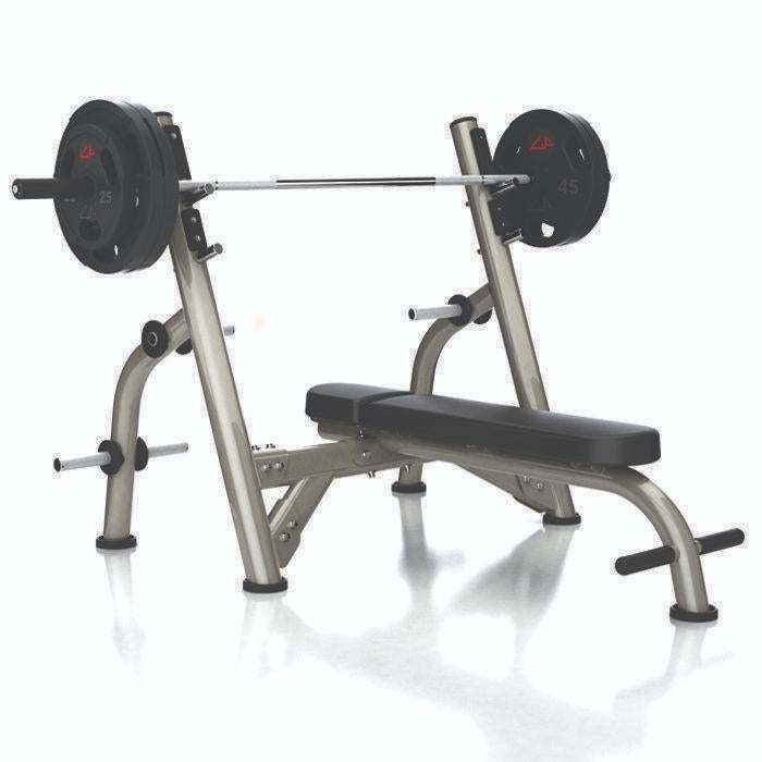 Matrix Olympic flat bench, Ophalen, Gebruikt, Krachtstation, Metaal