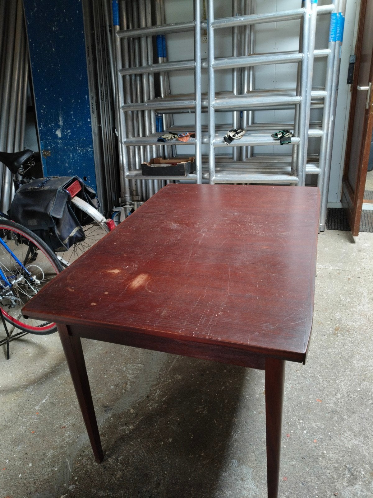 tafel met uitschuifbaar blad, Ophalen, Gebruikt, Rechthoekig, 50 tot 100 cm