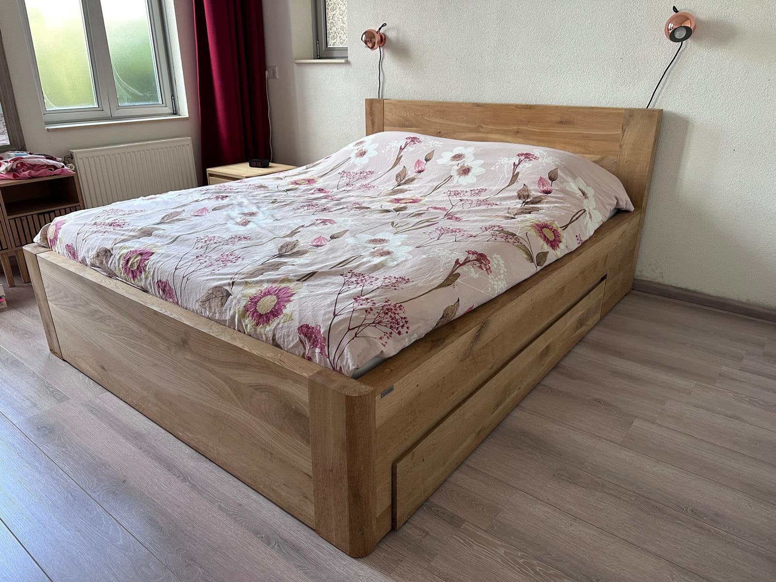 Bedframe Bibi - Goossens - hout 160x200, Ophalen, Gebruikt, Tweepersoons