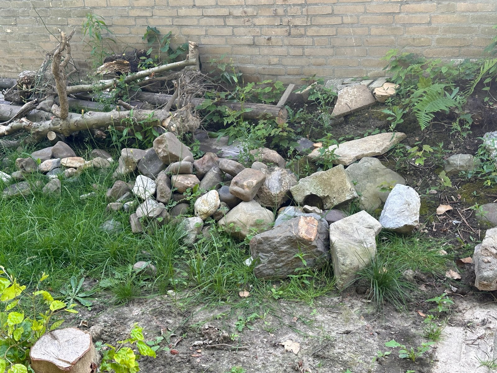 Gratis keien voor tuin of landschapsarchitectuur, Ophalen, Gebruikt, Grijs, Kei