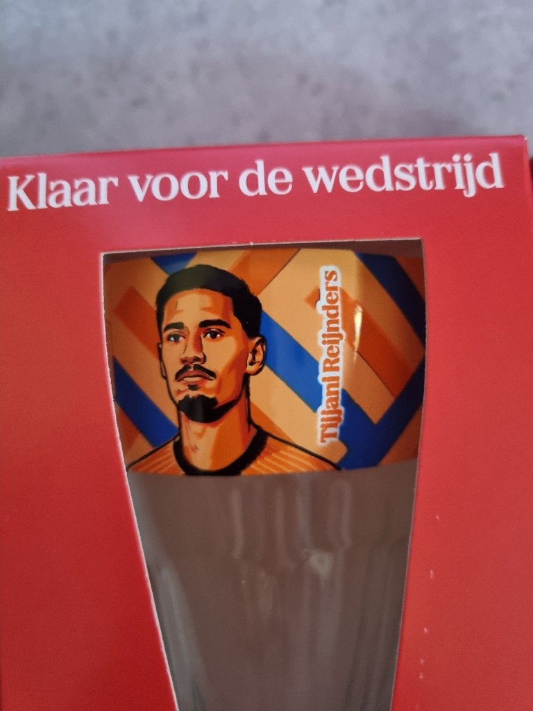 Tijjani Reijnders WK cola glas NIEUW, Ophalen of Verzenden, Nieuw, Frisdrankglas