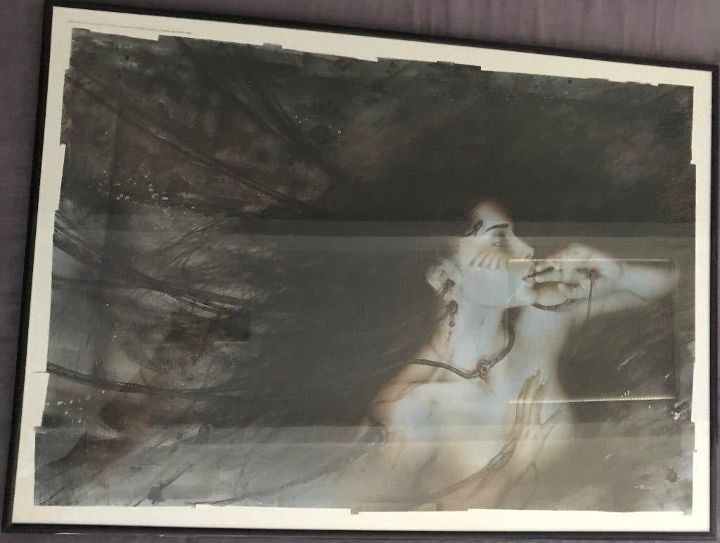 Luis Royo poster met lijst 50x70, Met lijst, Rechthoekig Liggend, Ophalen of Verzenden, Zo goed als nieuw