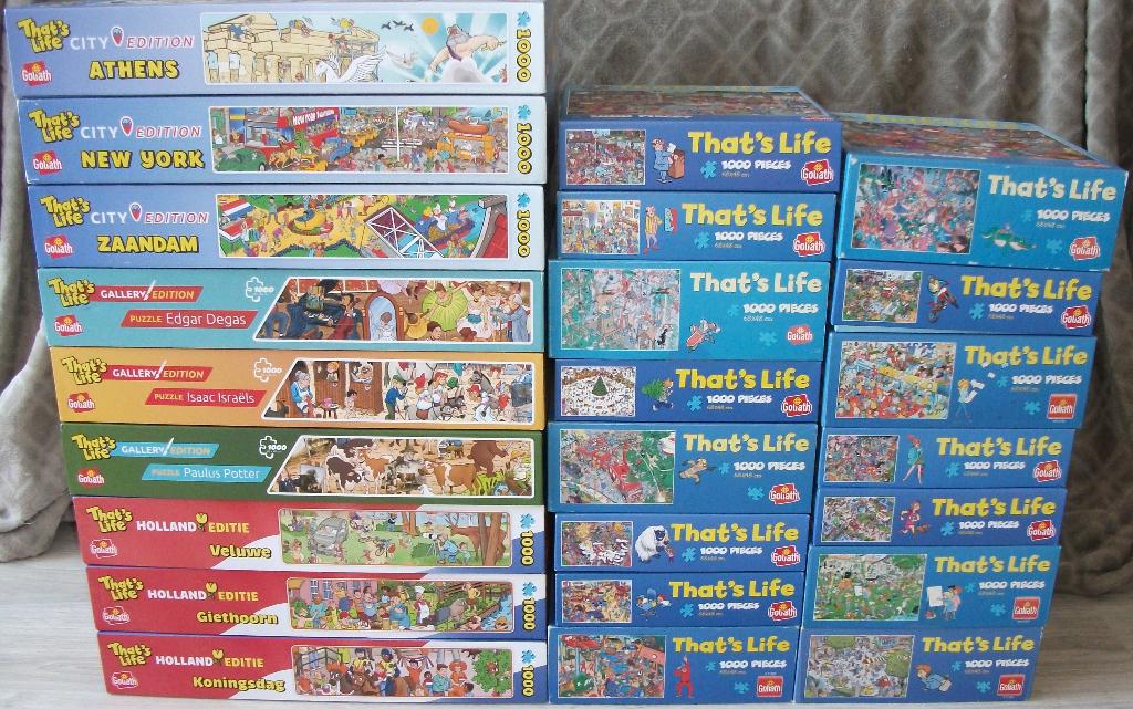 Diverse *** PUZZELS THAT'S LIFE ***, Ophalen of Verzenden, 500 t/m 1500 stukjes, Zo goed als nieuw, Legpuzzel