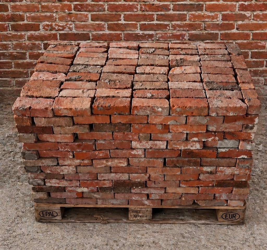 Oude bakstenen belskes per pallet, Ophalen, Gebruikt, Bakstenen
