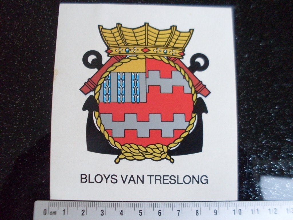 sticker bloys van treslong logo embleem wapen, Verzenden, Zo goed als nieuw, Bedrijf of Vereniging