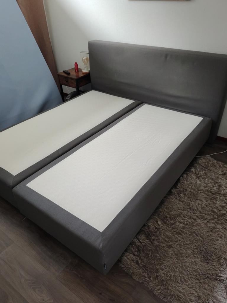 Karlson boxspring 180x200 met 2 losse bodems (excl. matras), Ophalen, Gebruikt, Tweepersoons, 180 cm