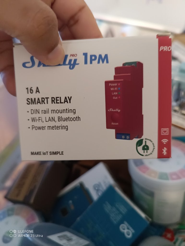 Shelly Smart 1PM  relay- din rail model  WiFi monitoring, Ophalen of Verzenden, Nieuw