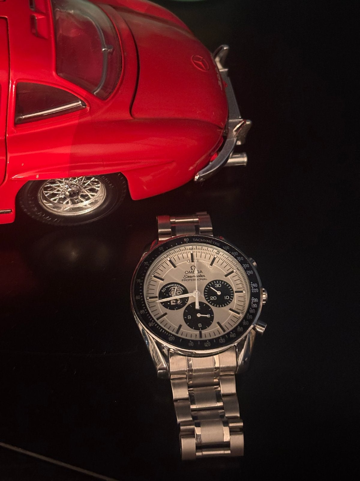 Omega Seamaster Professional Chronograaf 50th Anniversary, Staal, Polshorloge, Ophalen of Verzenden, Zo goed als nieuw
