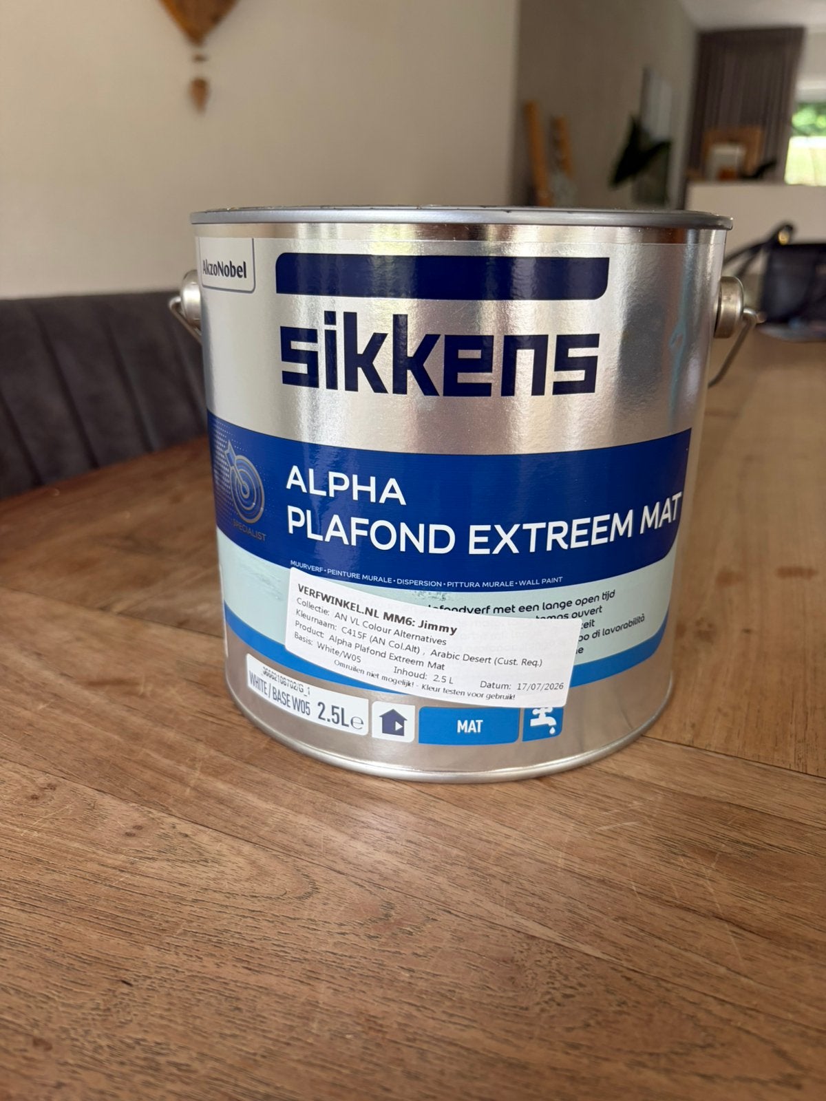 Nieuwe Sikkens plafondverf 2,5L –Labpaint Arabic Desert, Eén persoon, Overige soorten