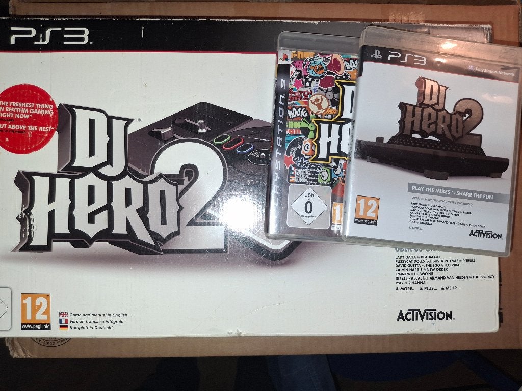 Dj hero draaitafel PS3 + spellen, Ophalen, Muziek, Gebruikt, 1 speler