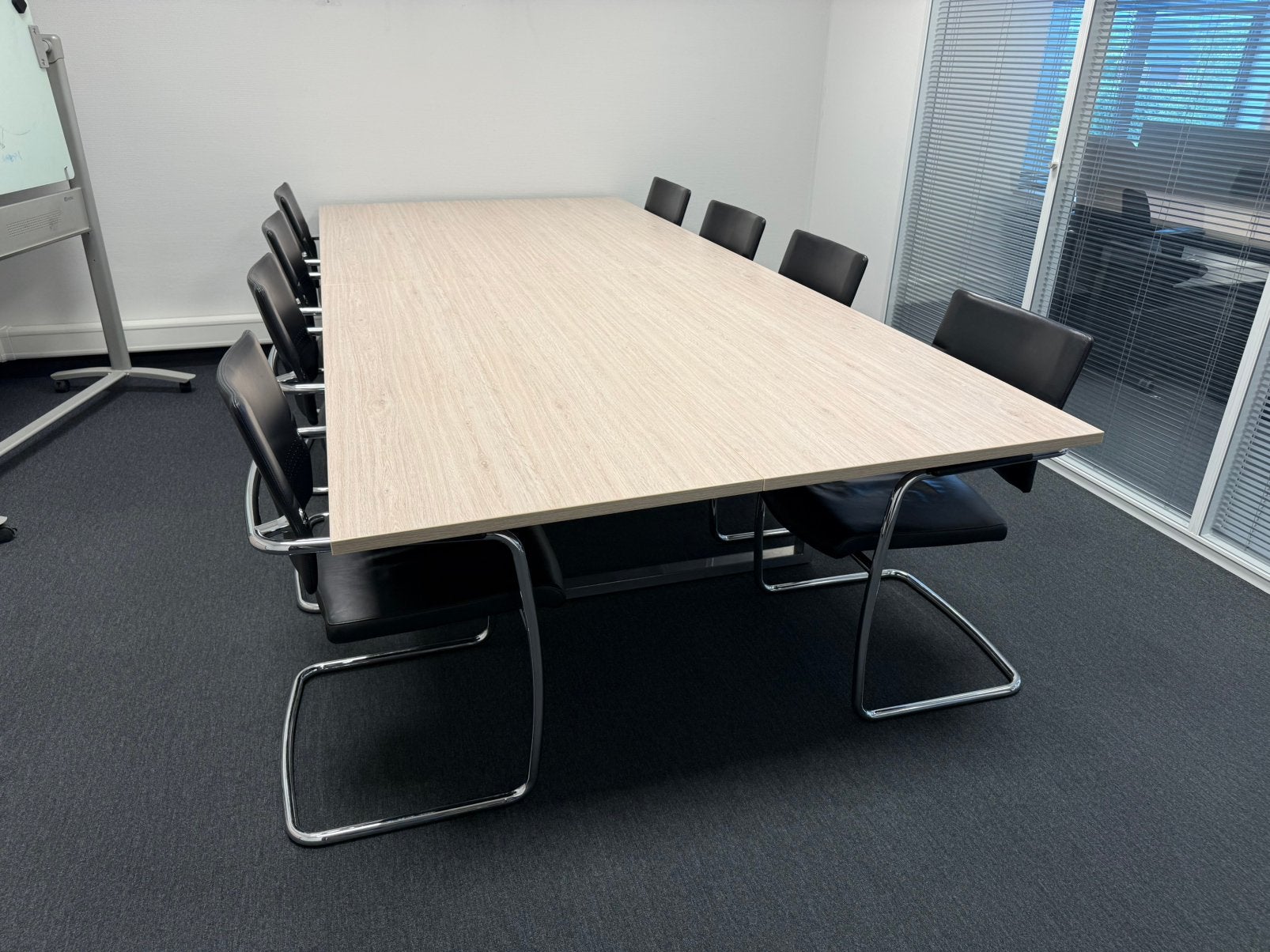 Vergadertafel incl 8 stoelen, Huis en Inrichting, Ophalen, Zo goed als nieuw, 140 cm, 320 cm