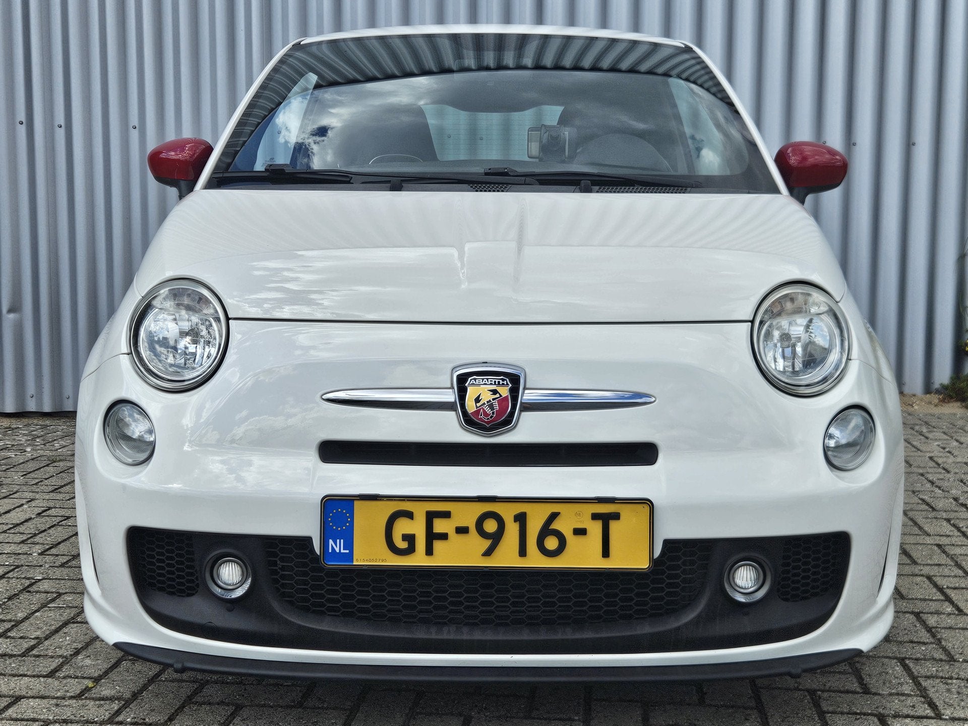 Fiat 500 1.4-16V Abarth / Dealer Onderhouden/ Leer/ Airco!, Auto's, Voorwielaandrijving, Euro 5, 4 cilinders, Wit