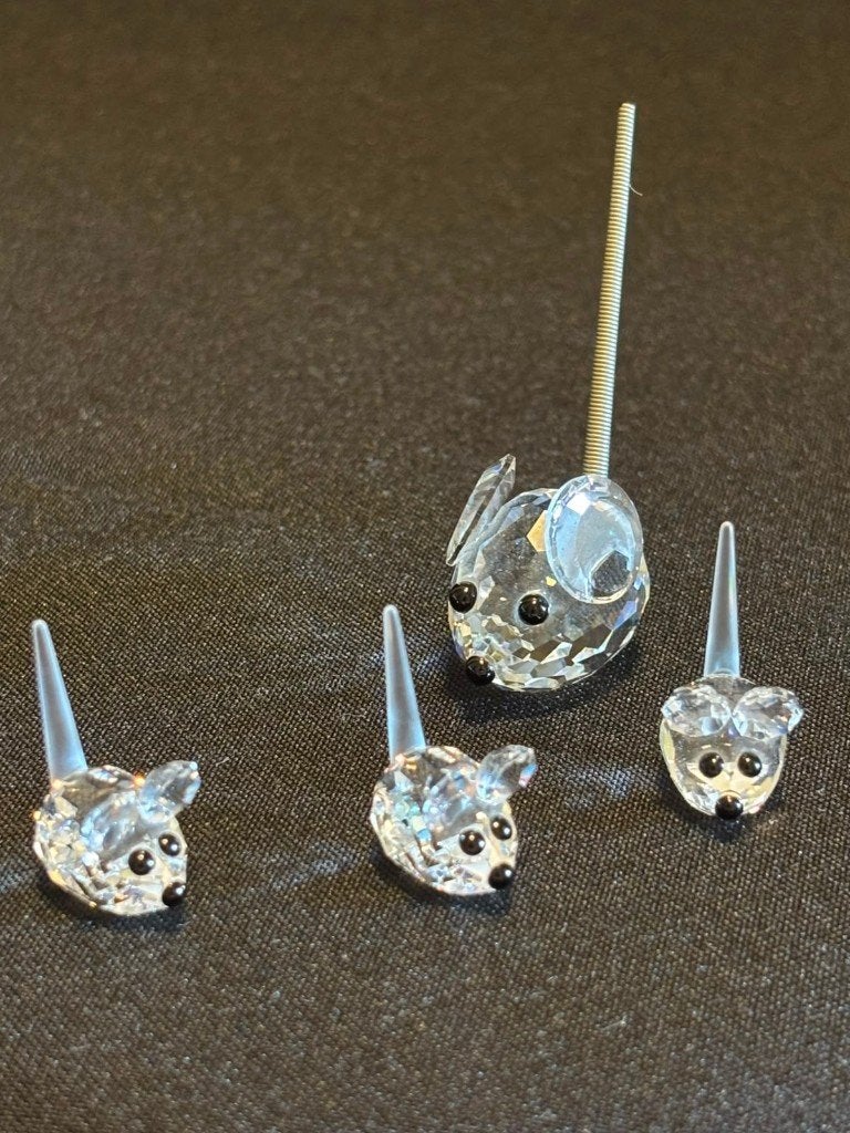 Swarovski muizenset | Grote muis & 3 veldmuizen, Ophalen of Verzenden, Zo goed als nieuw, Figuurtje