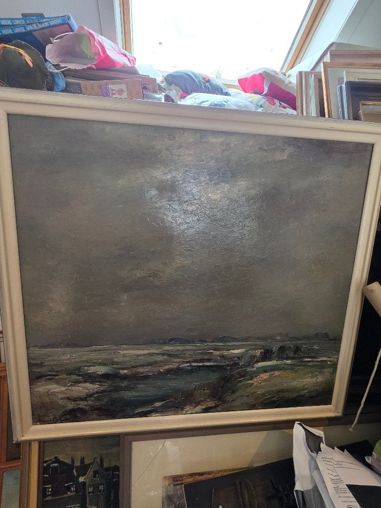 Schilderij Bergense School Zeegezicht Karel Colnot, Maritiem / water, Doek, Oud hollands, Ophalen of Verzenden