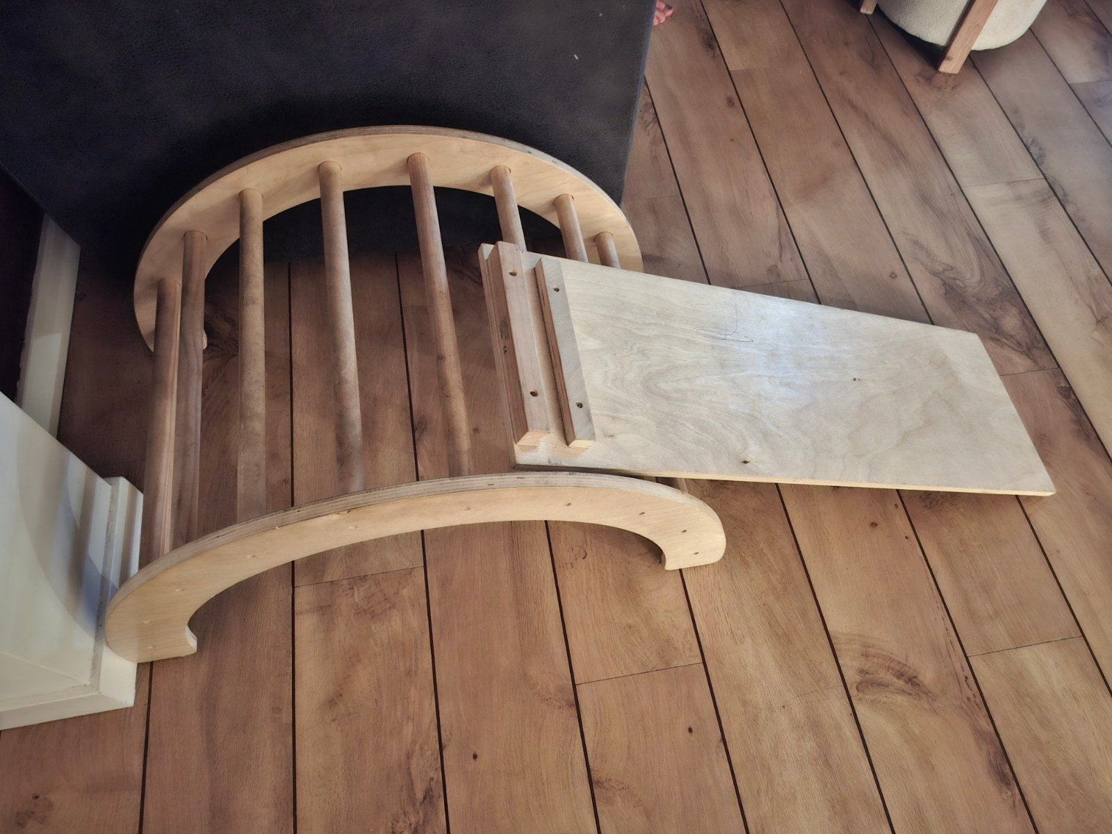 Houten klimrek met glijbaan/klimplank voor kinderen, Ophalen, Gebruikt, Glijbaan