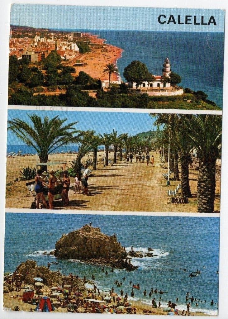 Spanje. Ansichtkaart Calella (Barcelona)., Verzamelen, Ophalen of Verzenden, 1960 tot 1980, Gelopen