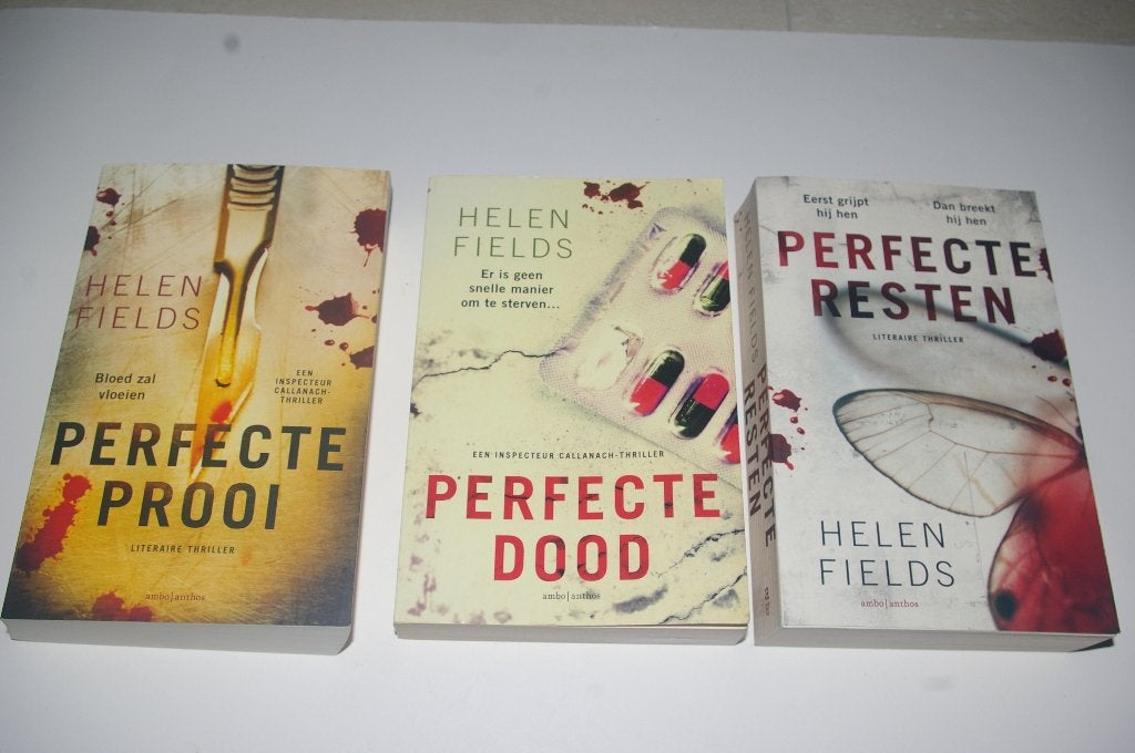 Helen Fields    literaire thrillers  3 stuks.  Z.G.A.N, Boeken, Ophalen of Verzenden, Zo goed als nieuw, Helen Fields