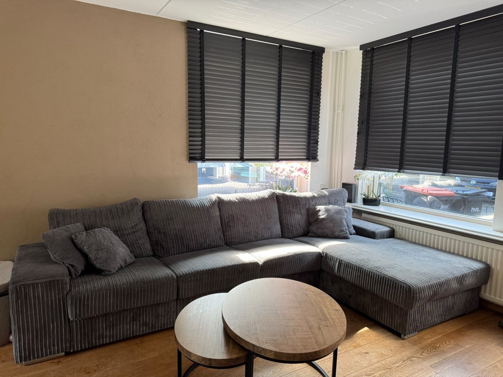 Mooie en comfortabele hoekbank in goede staat, Ophalen, Gebruikt, Hoekbank, Stof