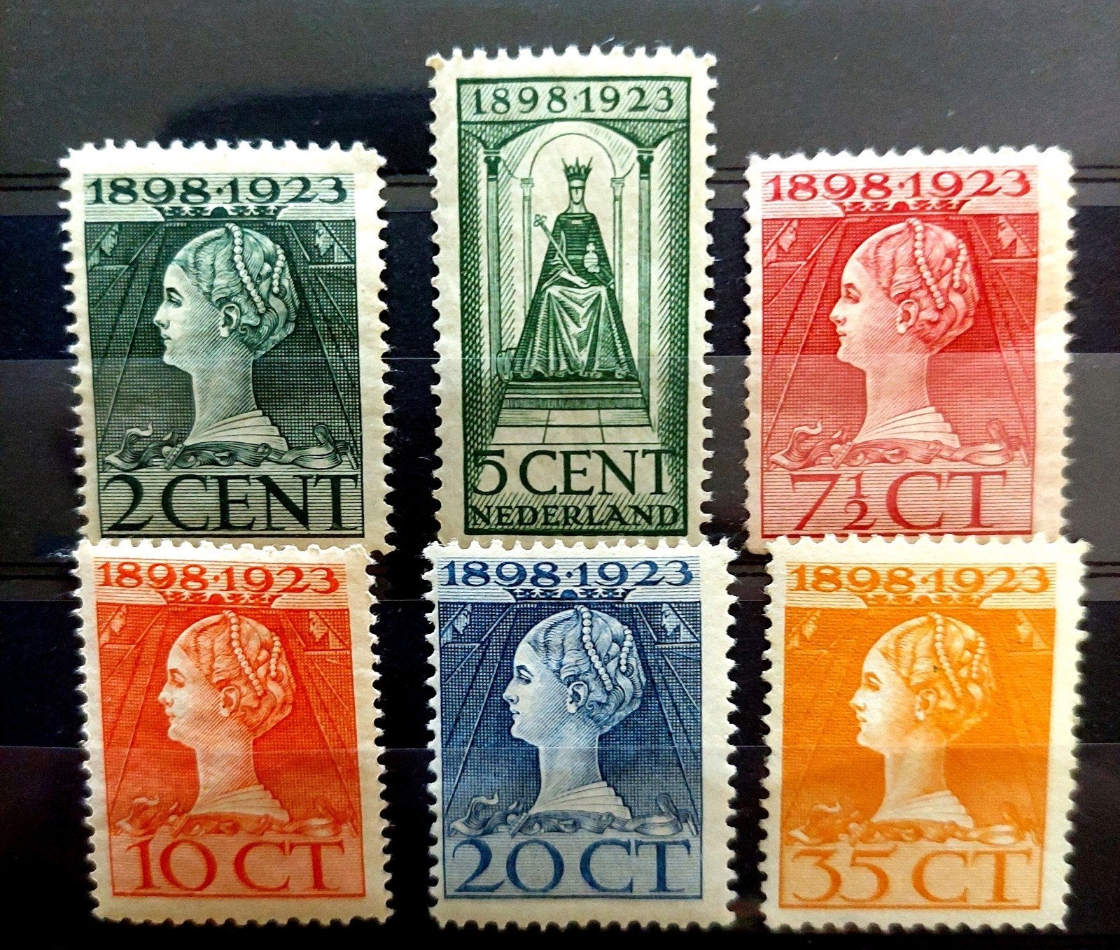 Regeringjubileum Koningin Wilhelmina 1923 Nvph 121-131 pf., Ophalen of Verzenden, T/m 1940, Postfris