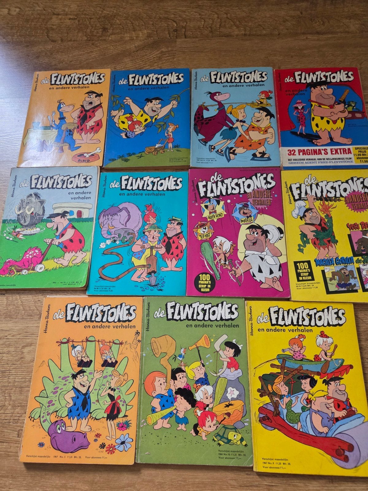 De Flintstones stripboeken 11 stuks 1965-1969, Boeken, Stripboeken, Gelezen, Ophalen of Verzenden, Hanna-Barbera, Meerdere stripboeken