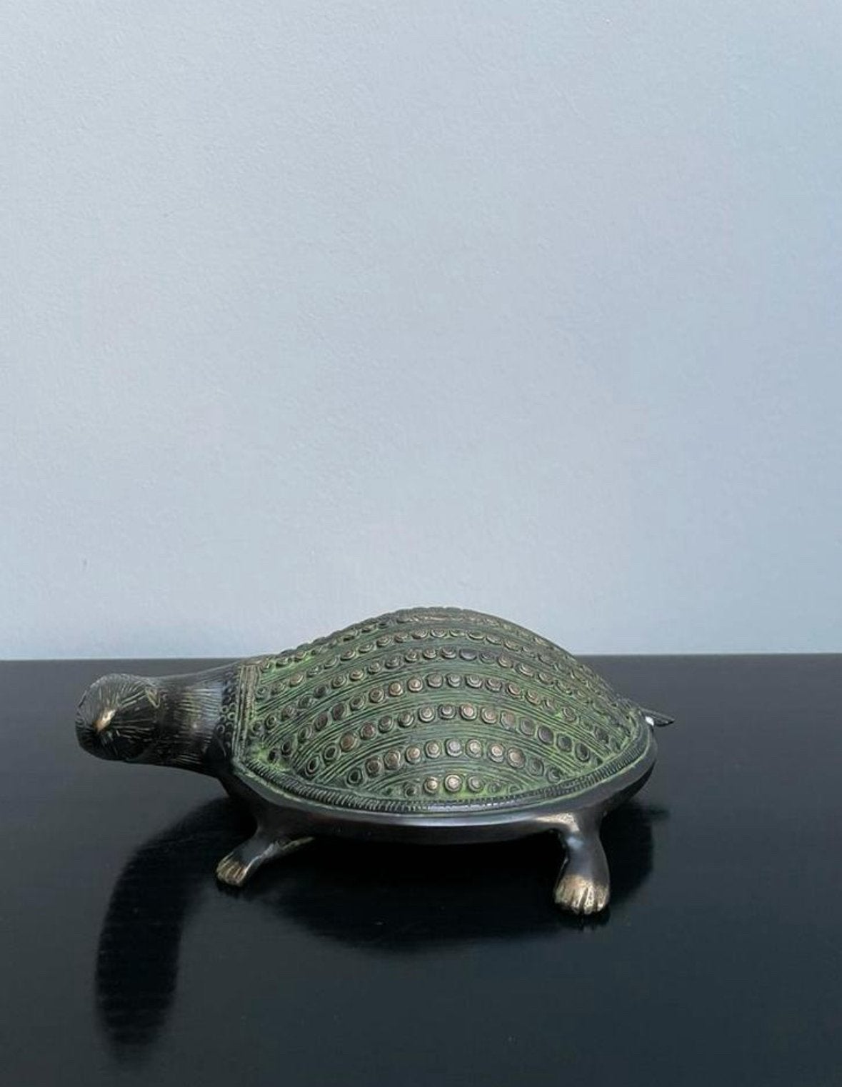Antieke bronzen schildpad, Ophalen, Brons