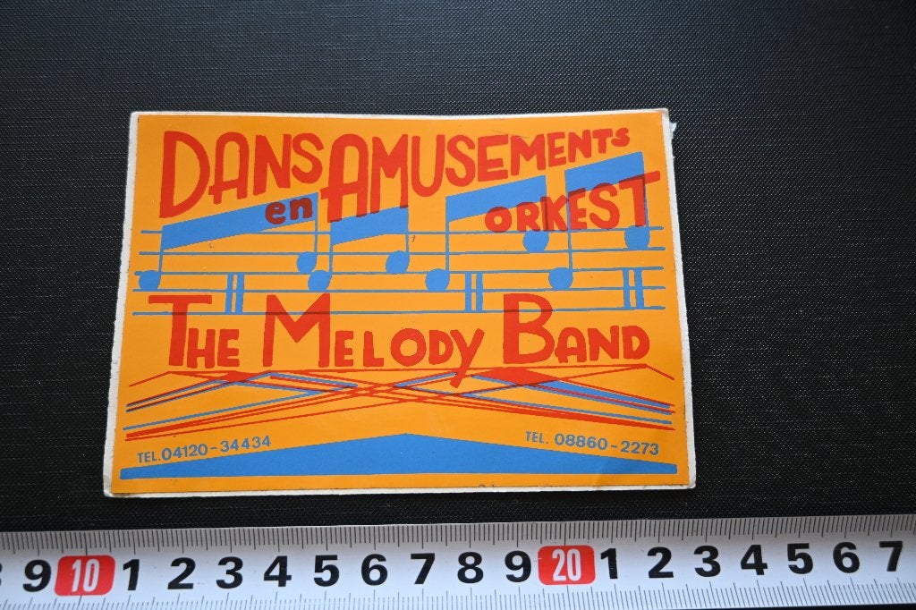 sticker oss grave dans en amusementsorkest THE MELODY BAND, Ophalen, Zo goed als nieuw
