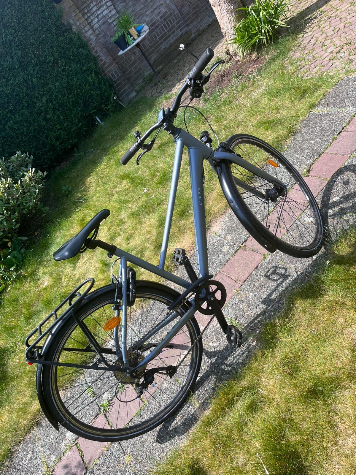 Elops Fiets Heren, Gebruikt, Velgrem, 53 tot 57 cm, Ophalen