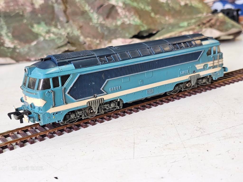 Modeltrein Ho fleischmann SNCF 68001 diesel lokomotief, Fleischmann, Ophalen of Verzenden, Zo goed als nieuw, Analoog