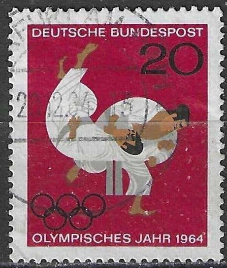 Duitsland Bundespost 1964 - Yvert 319 - Judo (ST), Postzegels en Munten, Verzenden, BRD, Gestempeld